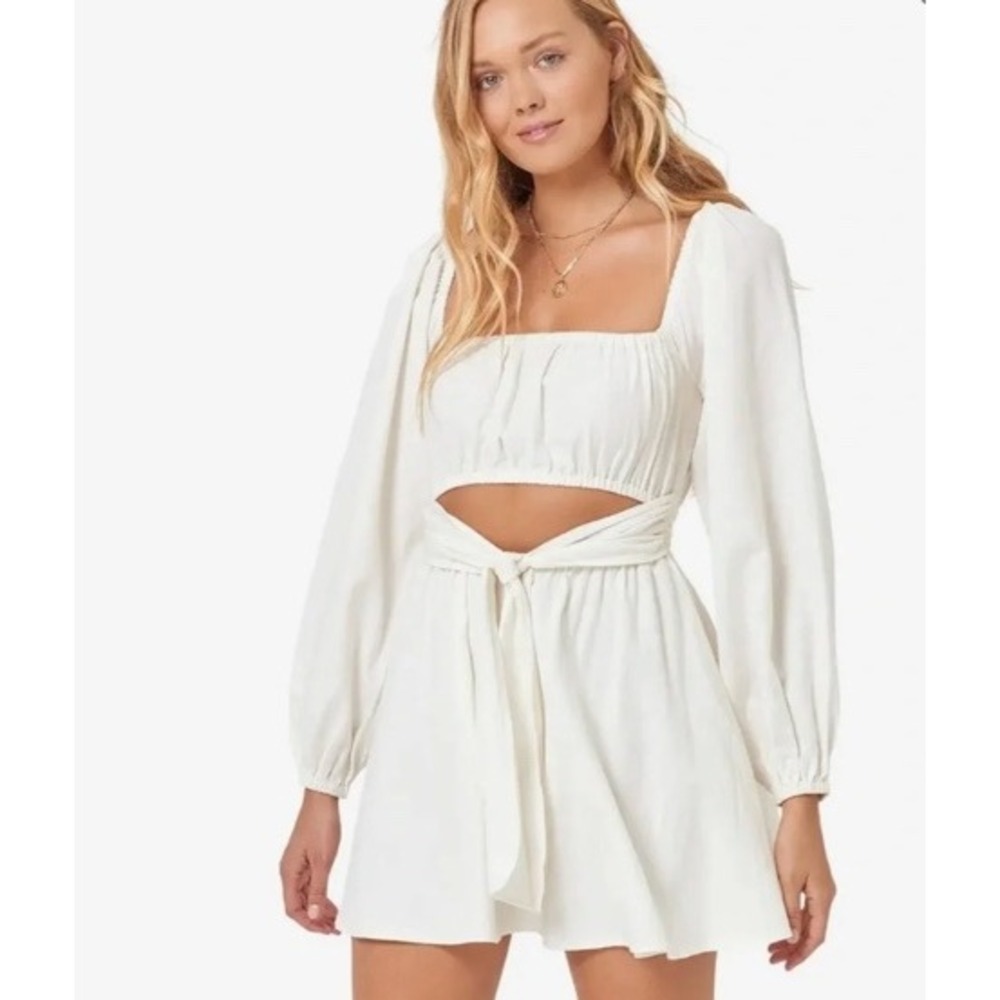 L*SPACE Rosita Long Sleeve Mini Dress Cutout Size xs